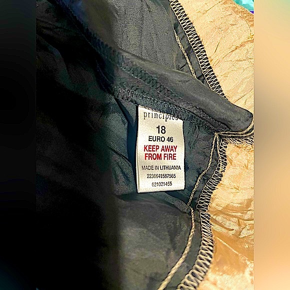 VTG skirt flared Ruffle OOAK Lithuania ethnic zipper acetate fabric plus 18 sz - Picture 6 of 9